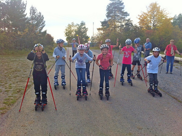 Kinderspaß auf Skikes